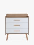 Silver Cross West Port 3 Drawer Dresser Changing Table, Natural/White