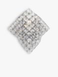 Impex Diamond Cube Crystal Wall Light, Clear/Chrome