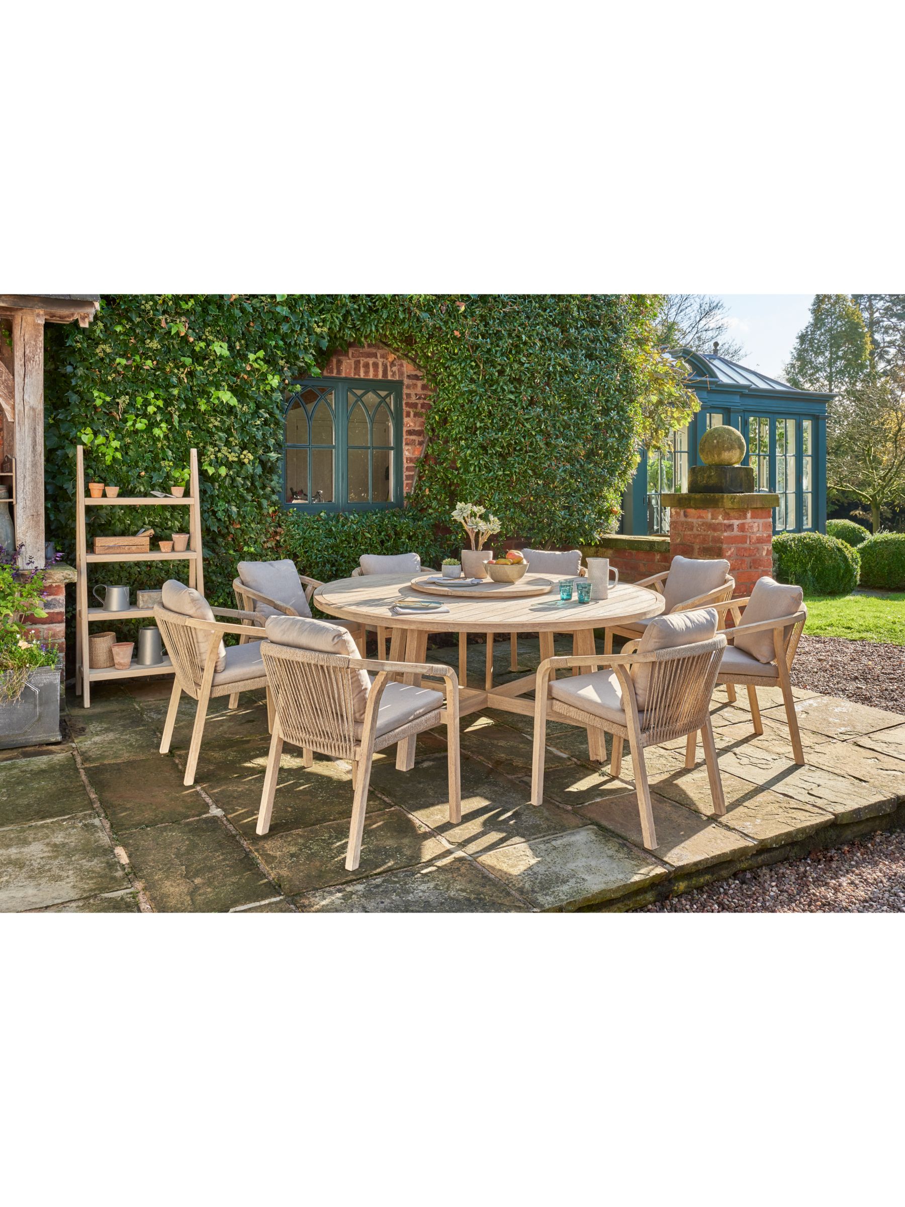 Photo of Kettler cora 8 seat round garden dining table fsc-certified -acacia wood- natural