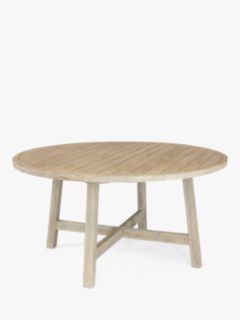 KETTLER Cora 6 Seat Round Garden Dining Table, FSC-Certified (Acacia Wood), Natural