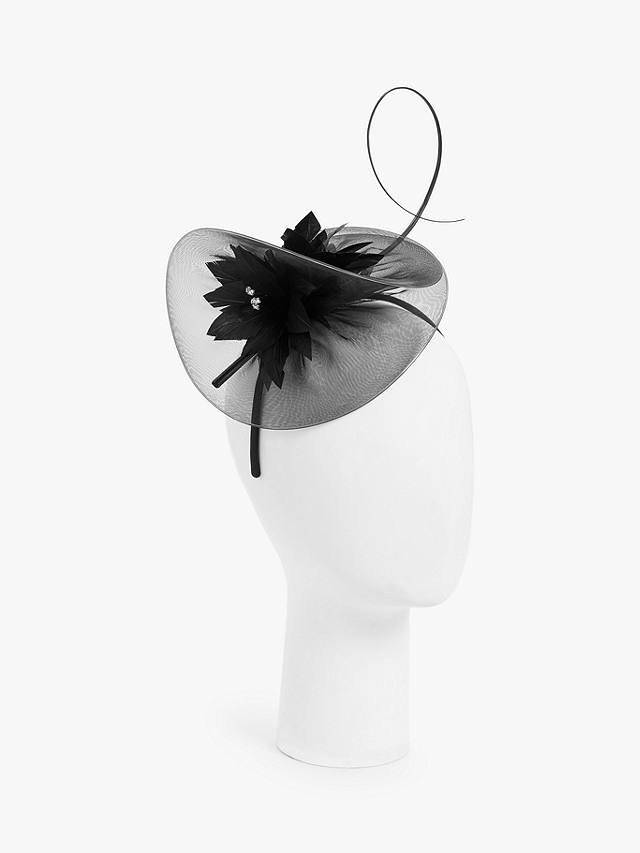 John Lewis Kira Twist Flower Fascinator, Black
