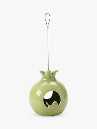 Sophie Conran for Burgon & Ball Ceramic Pomegranate Bird Feeder, Green