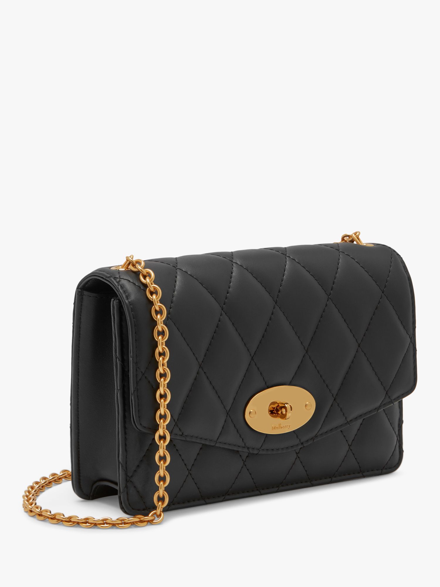 mulberry quilted darley black