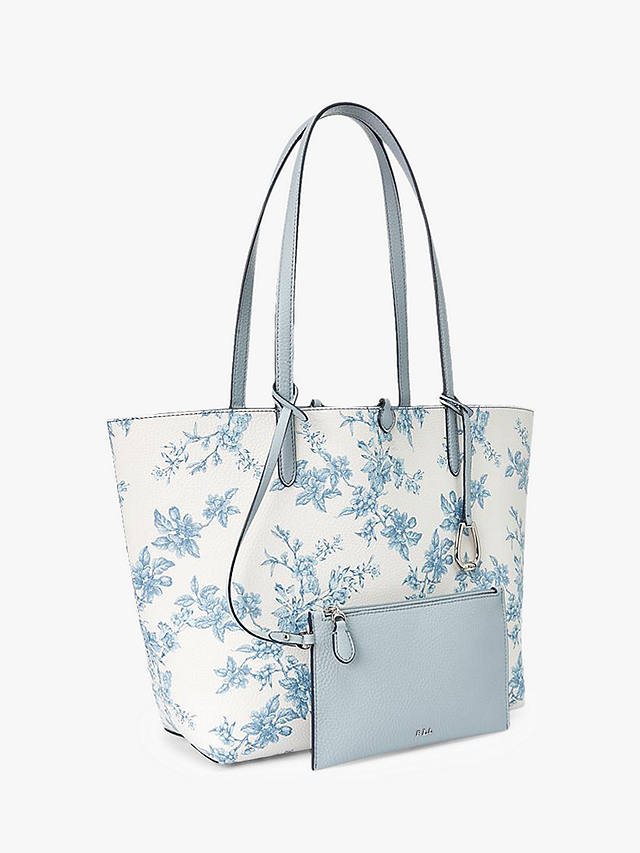 Lauren Ralph Lauren Reversible Tote Bag, Garden Floral/Sky at John ...