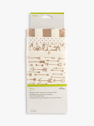 Cricut Designer Fabric Samplers, Pack of 5, Rose Gold/Cream
