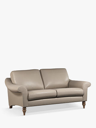 John Lewis Camber Medium 2 Seater Leather Sofa, Dark Leg