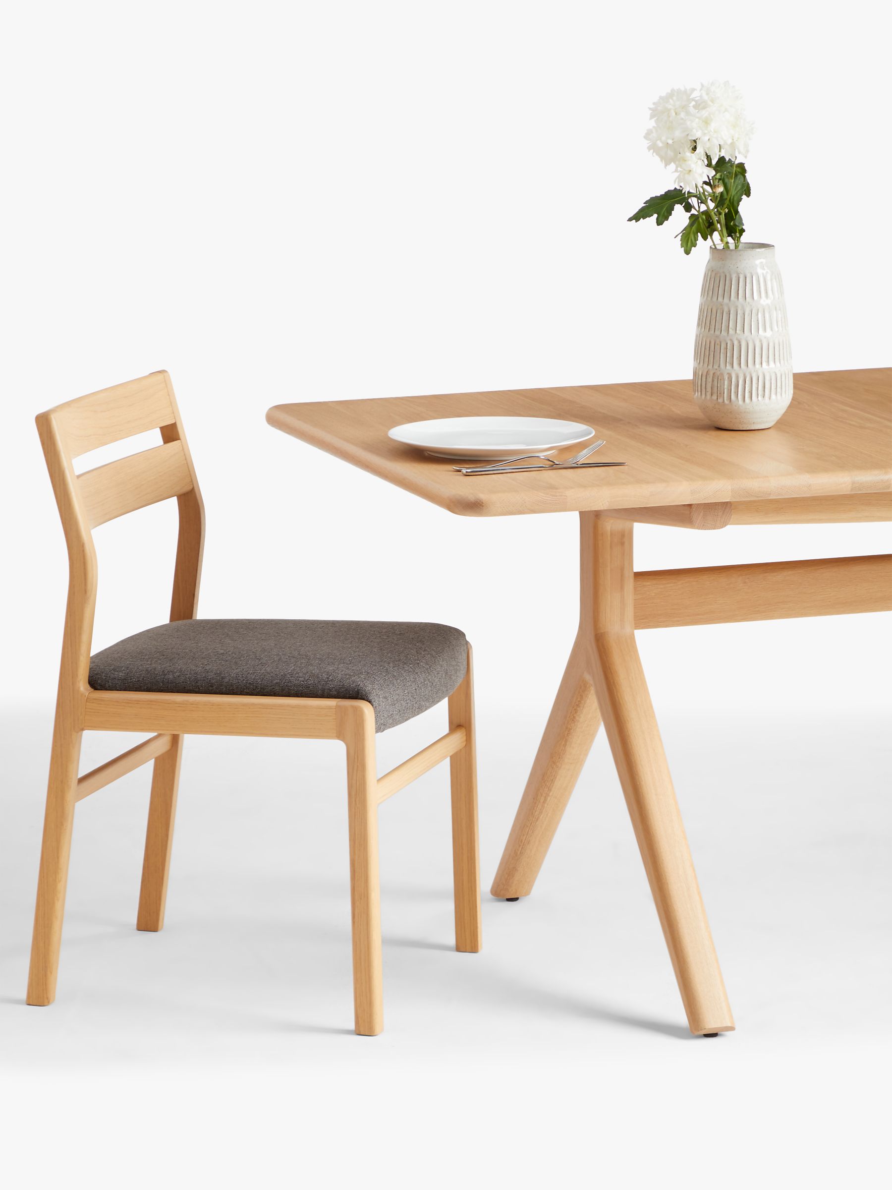 John Lewis Partners Poise 6 10 Seater Extending Dining Table Oak At John Lewis Partners