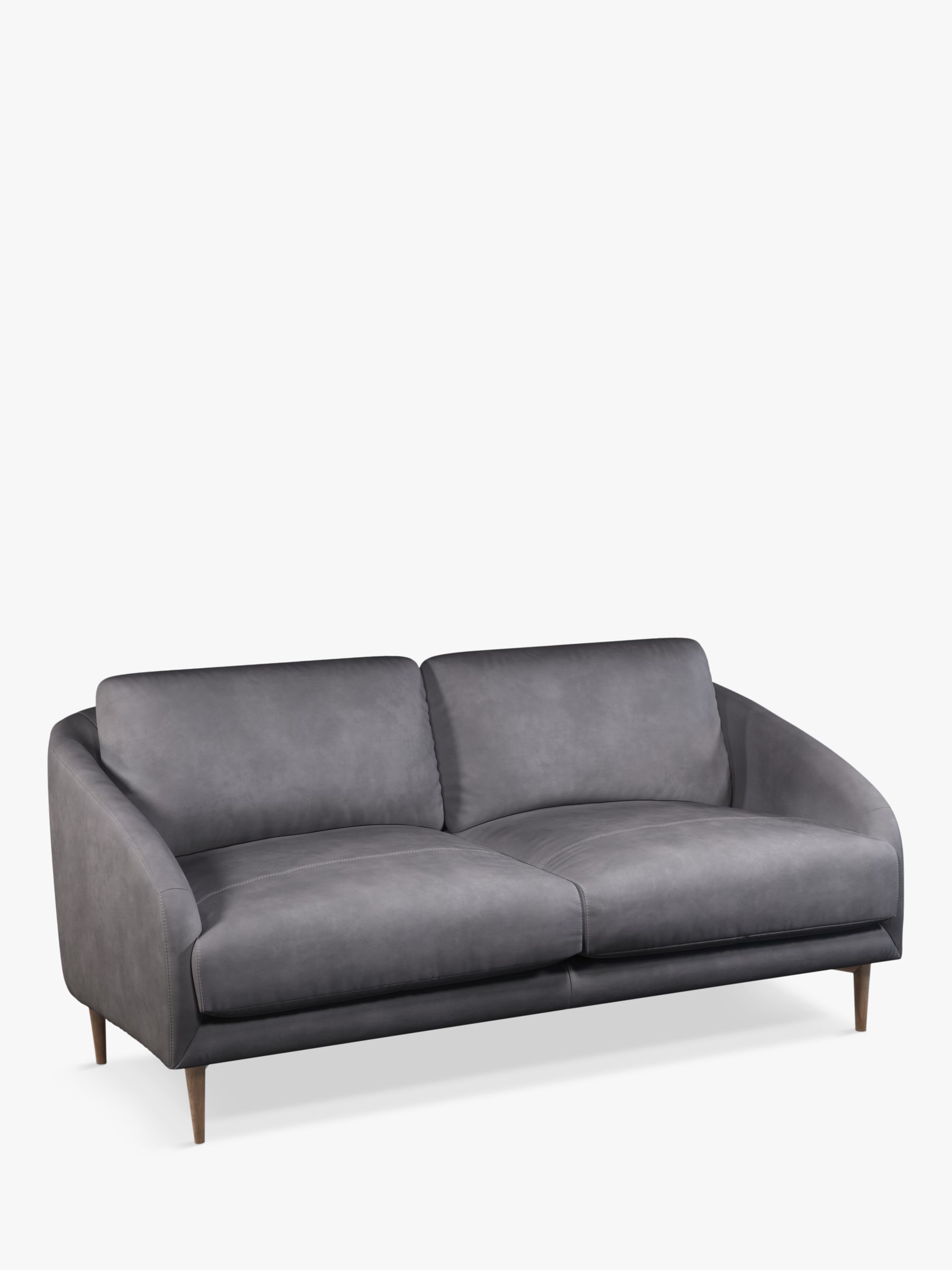 John Lewis & Partners Cape Medium 2 Seater Leather Sofa, Dark Leg