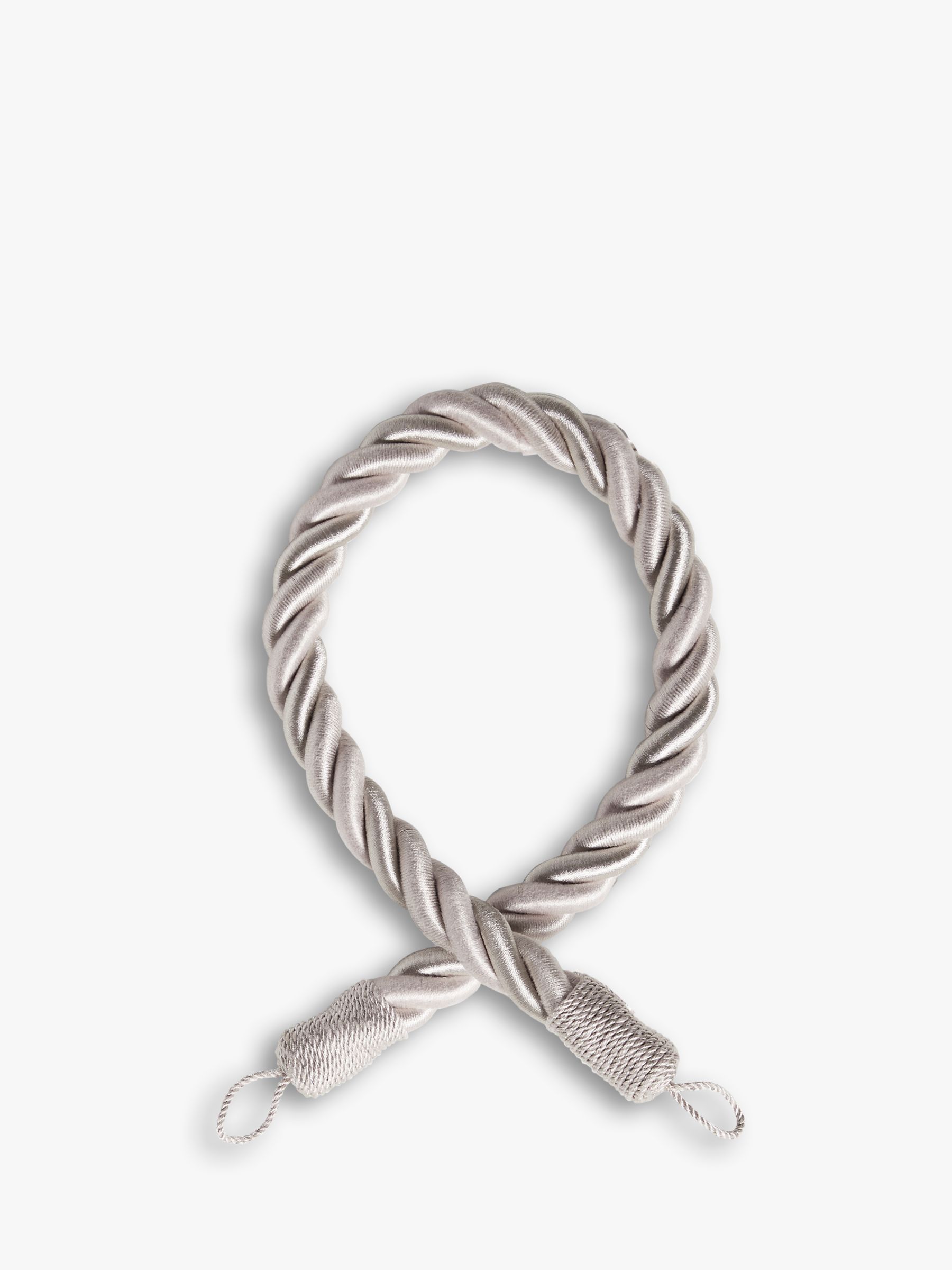single rope John Lewis Curtain-Rope Tie Back BNIP L80cm 3 Tone Silver Grey 