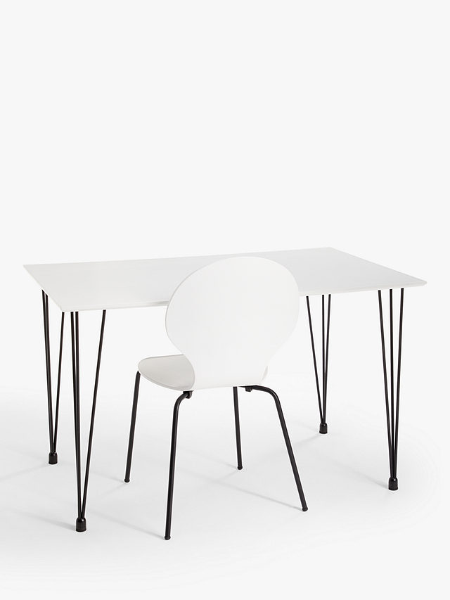 John Lewis ANYDAY Crescent 4 Seater Dining Table, White