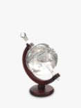 Mixology World Globe Decanter with Aeroplane, 1L, Silver/Clear