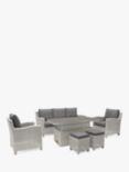 KETTLER Palma 7-Seater Garden Lounging Adjustable Table, Chairs & Stools Set