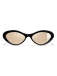 CHANEL Oval Sunglasses CH5416 Polished Black/Beige