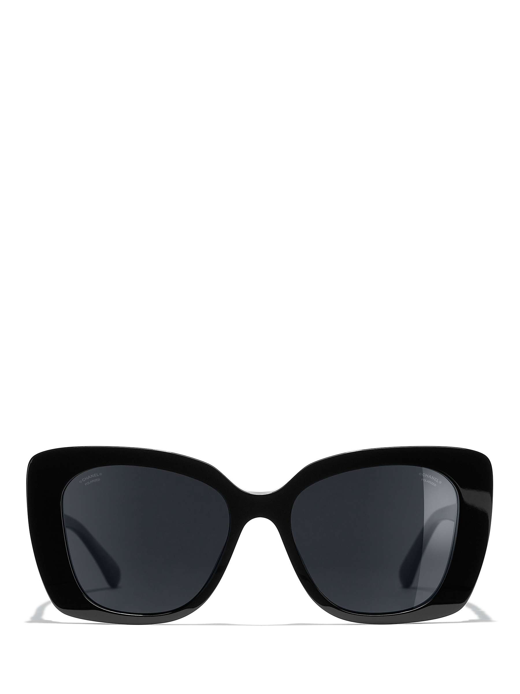 Buy CHANEL Polarised Pillow Sunglasses CH5422B Black Online at johnlewis.com