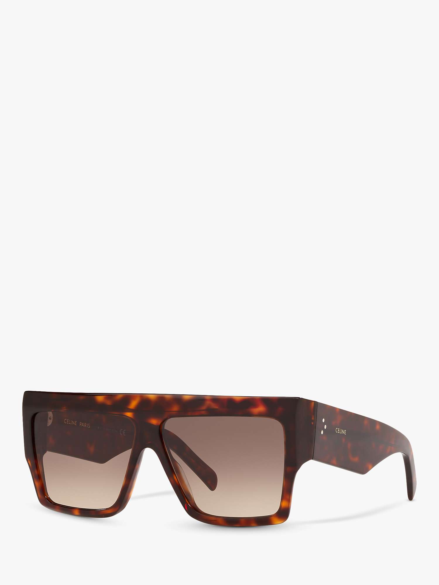Buy Celine CL000240 Women's Square Sunglasses, Tortoise/Brown Gradient Online at johnlewis.com