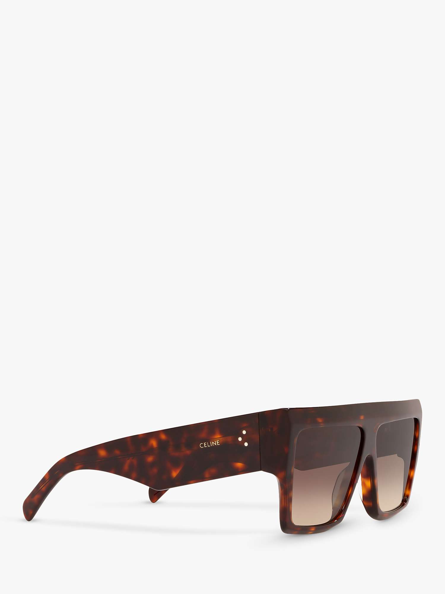 Buy Celine CL000240 Women's Square Sunglasses, Tortoise/Brown Gradient Online at johnlewis.com