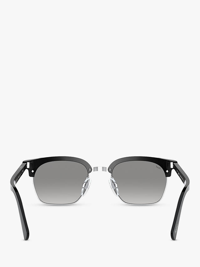 Persol PO3199S Unisex Polarised Square Sunglasses, Black/Grey Gradient