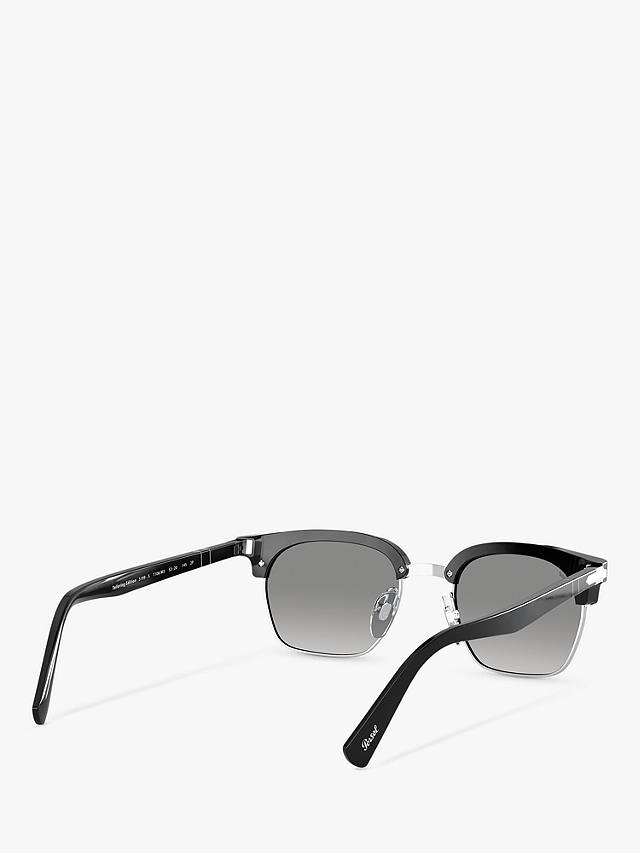 Persol PO3199S Unisex Polarised Square Sunglasses, Black/Grey Gradient