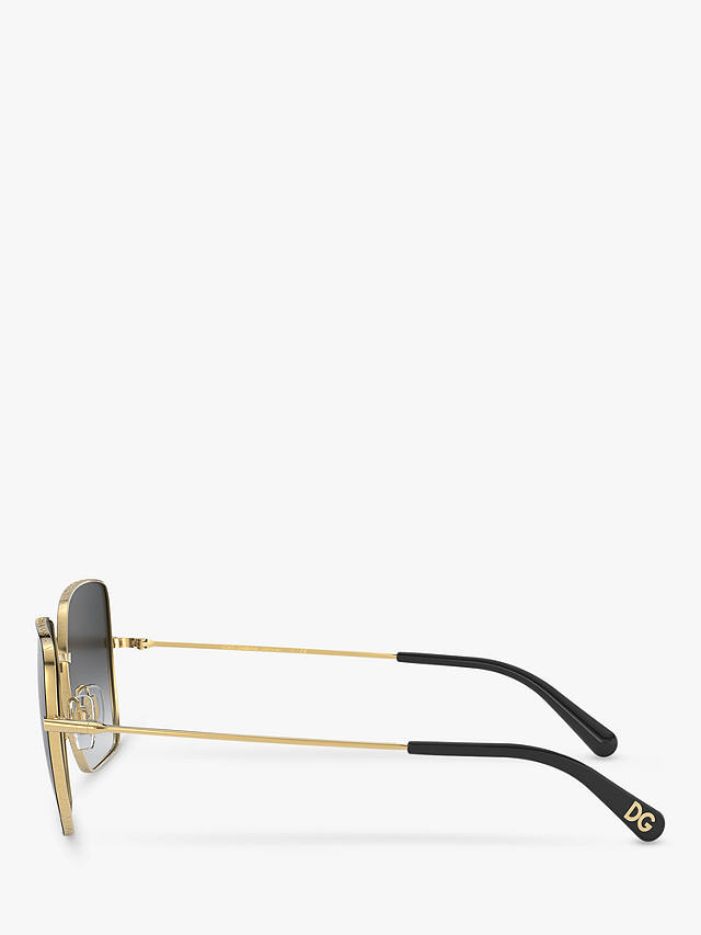 Dolce & Gabbana DG2242 Women's Square Sunglasses, Gold/Black