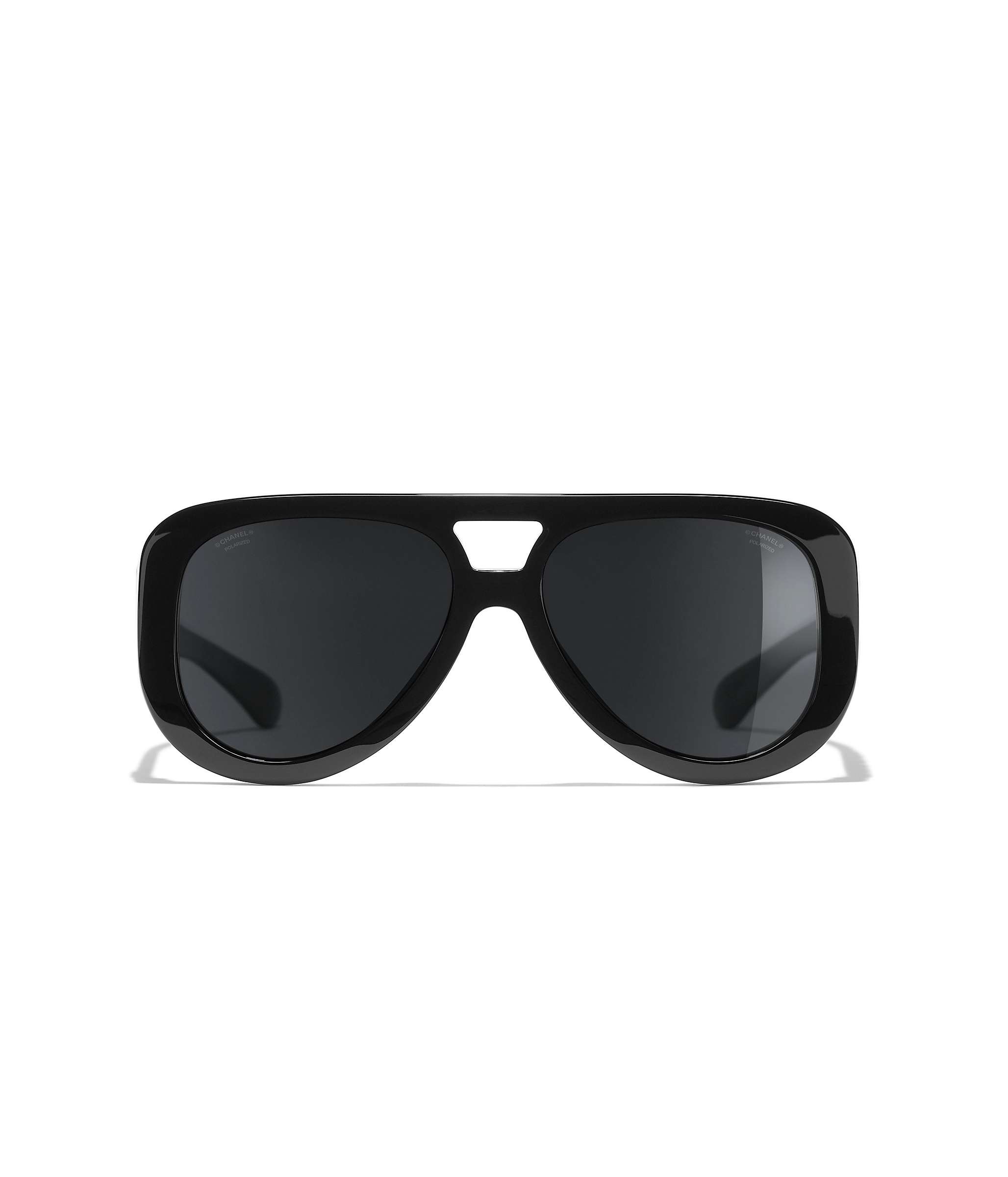 Buy CHANEL Pilot Sunglasses CH5423 Black Online at johnlewis.com