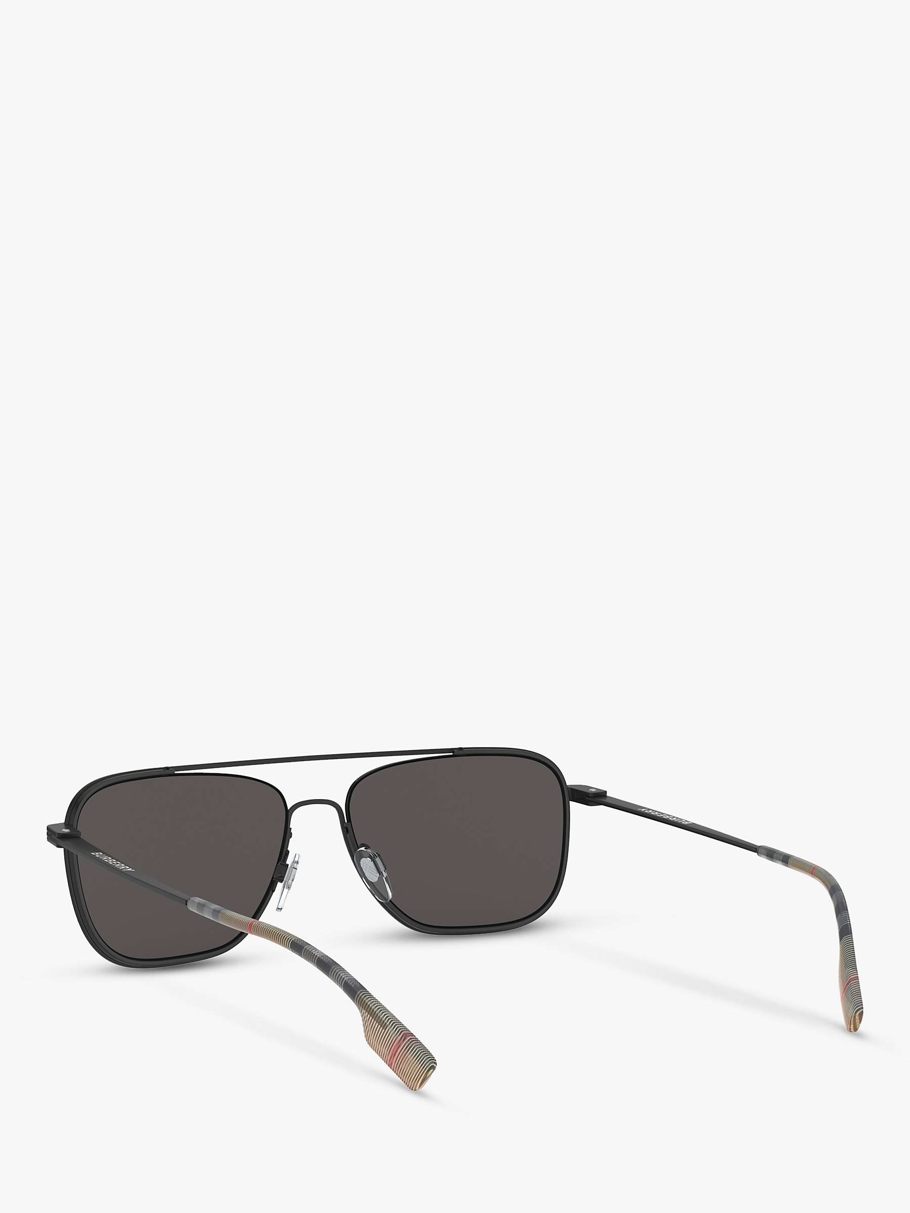 Buy Burberry BE3112 Men's Square Sunglasses, Matte Black/Grey Online at johnlewis.com