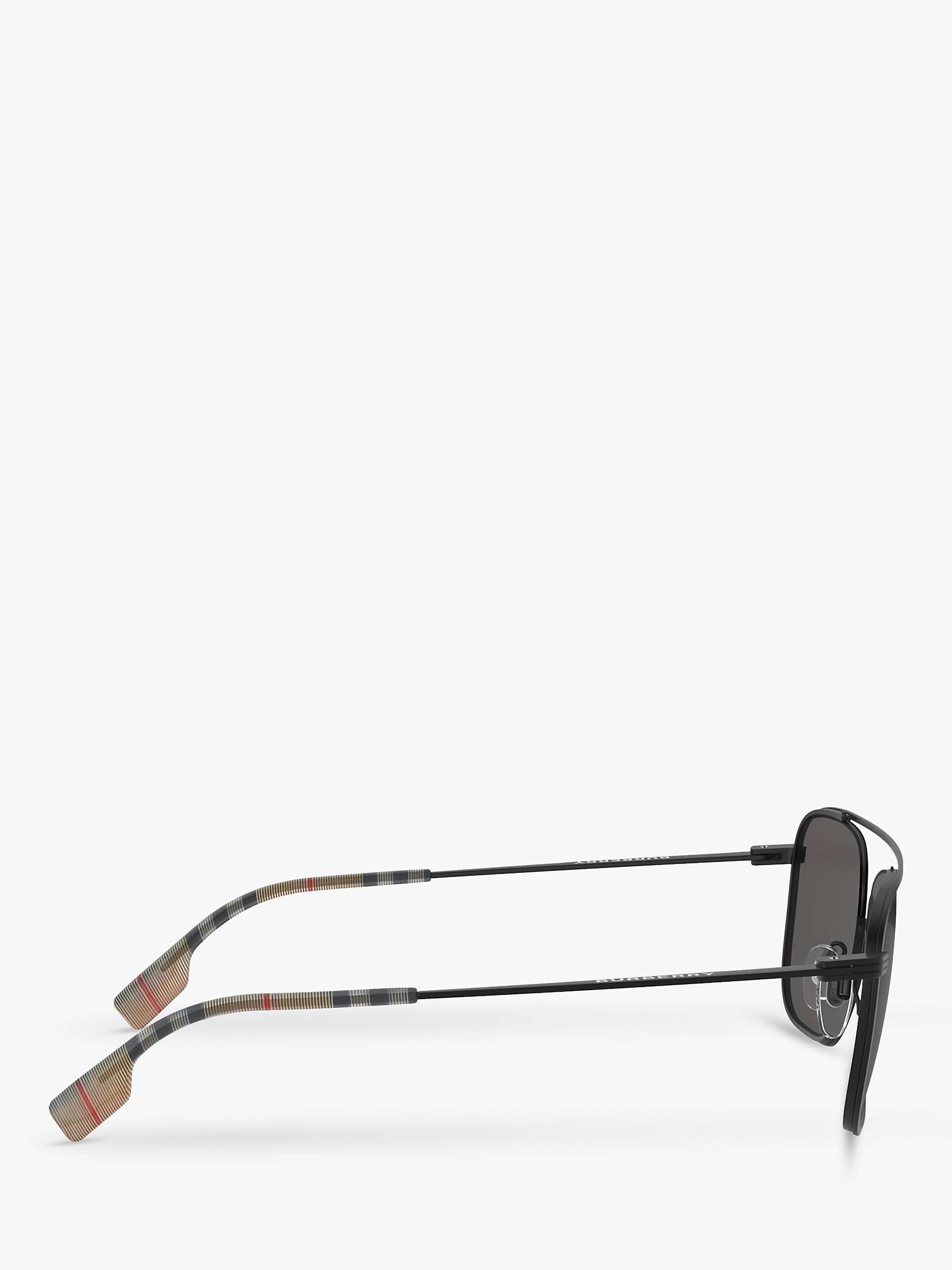 Buy Burberry BE3112 Men's Square Sunglasses, Matte Black/Grey Online at johnlewis.com