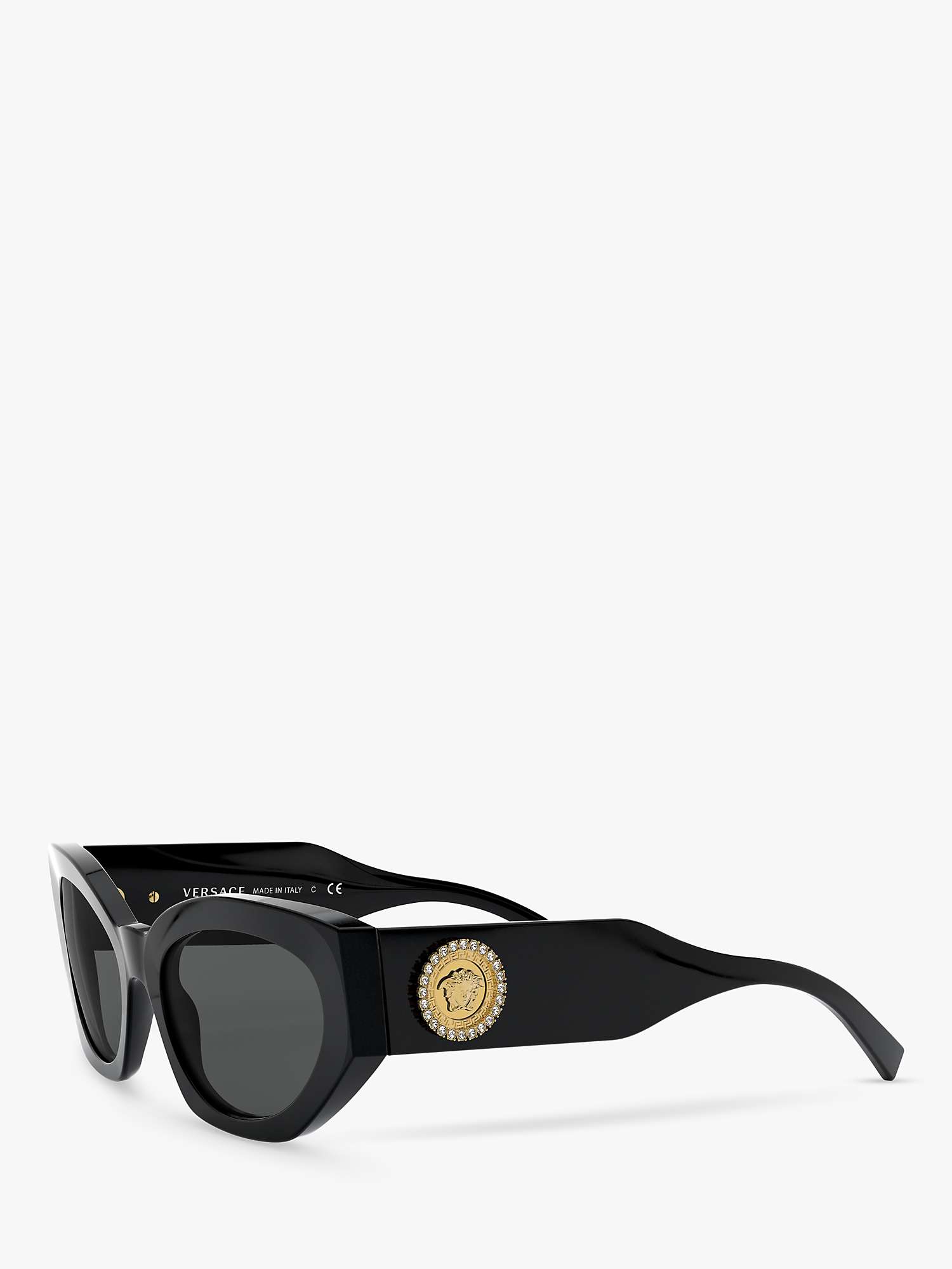 Buy Versace VE4376B Women's Irregular Sunglasses, Black Online at johnlewis.com