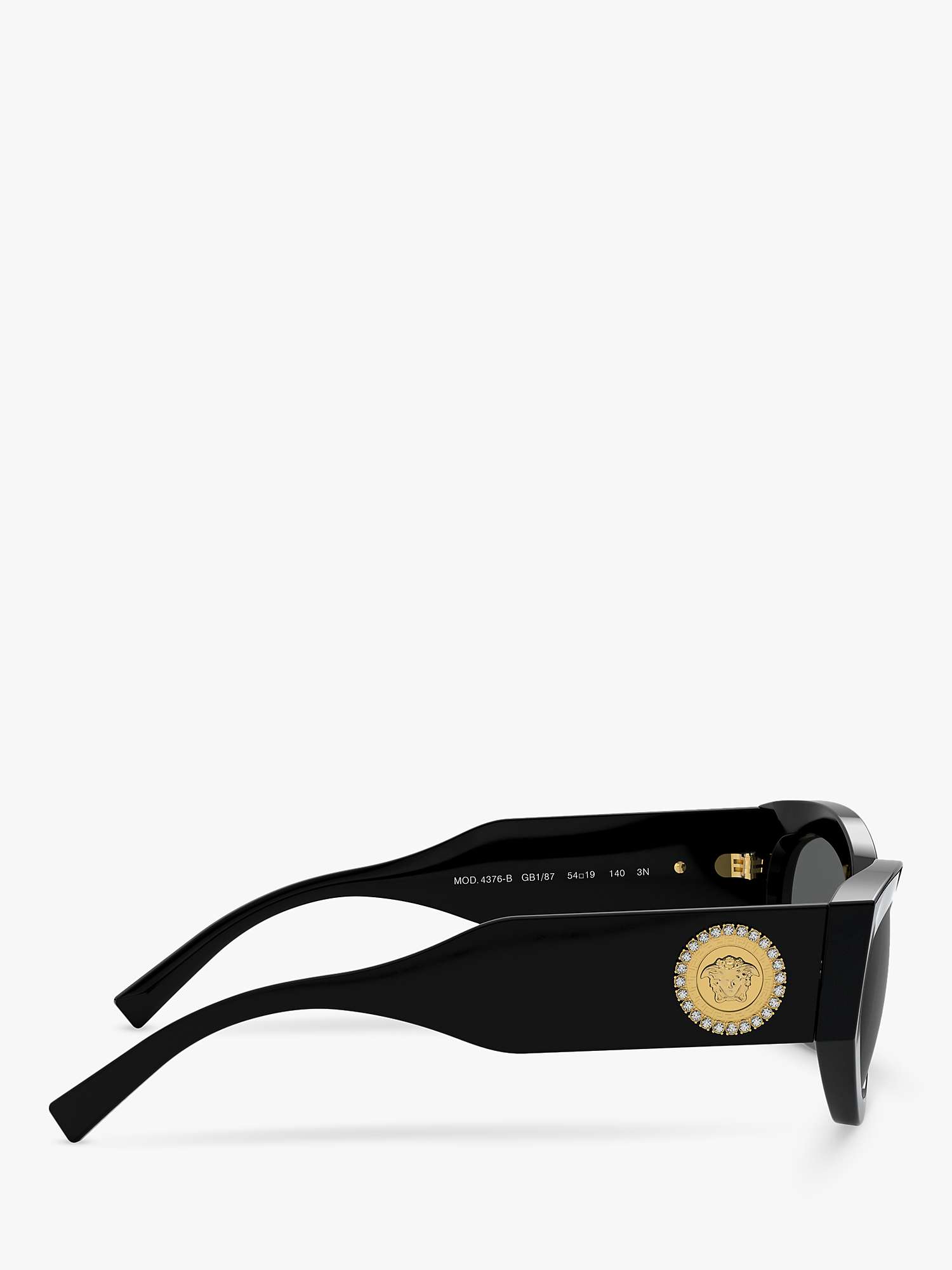 Buy Versace VE4376B Women's Irregular Sunglasses, Black Online at johnlewis.com