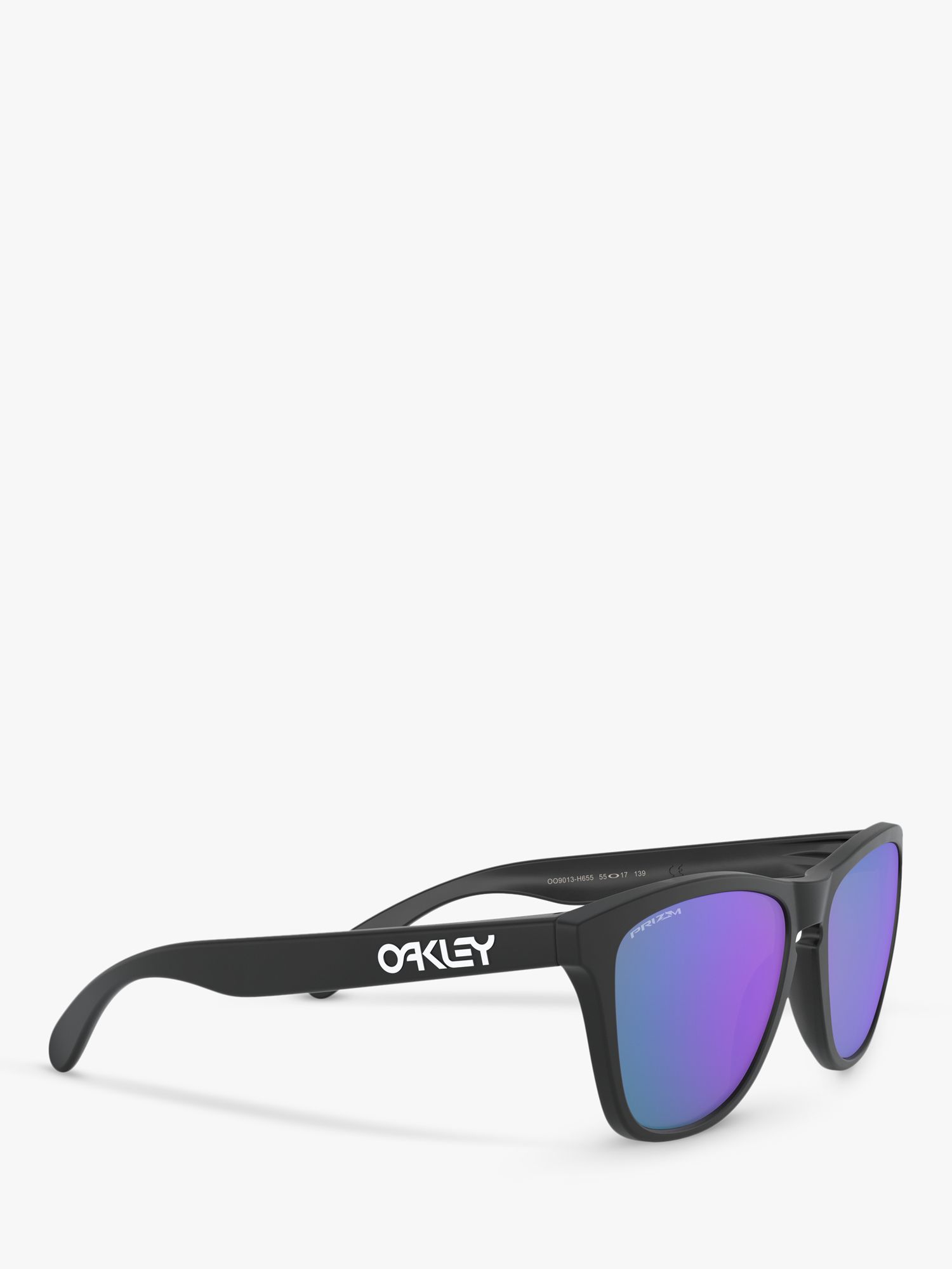 Buy Oakley OO9013 Men's Frogskins Prizm Square Sunglasses, Matte Black/Mirror Purple Online at johnlewis.com