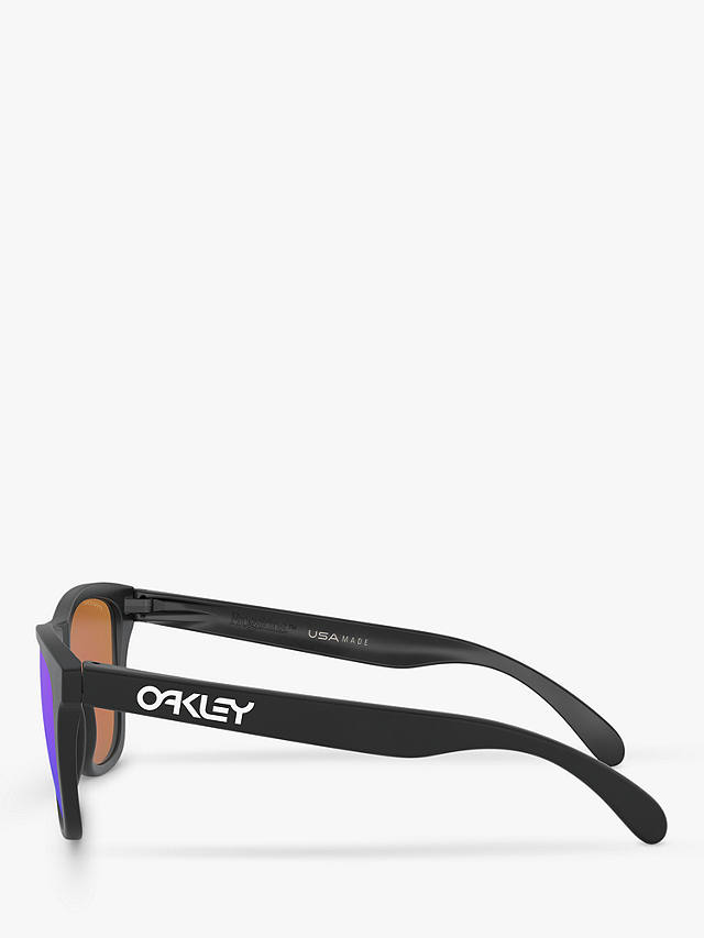 Oakley OO9013 Men's Frogskins Prizm Square Sunglasses, Matte Black/Mirror Purple