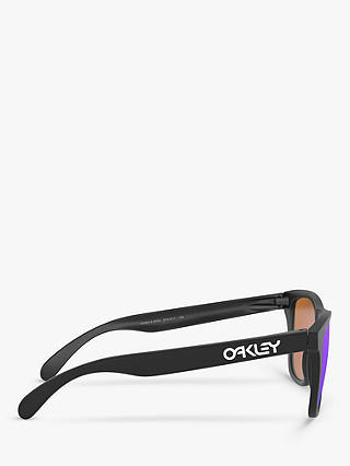 Oakley OO9013 Men's Frogskins Prizm Square Sunglasses, Matte Black/Mirror Purple
