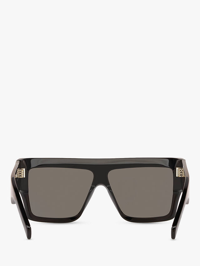 Celine CL000240 Women's Square Sunglasses, Shiny Black/Grey