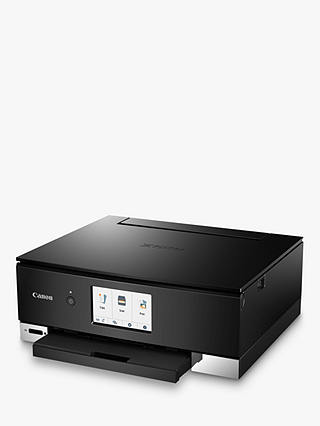 Canon PIXMA TS8350 Three-in-One Wireless Wi-Fi Printer with Auto-Tilting Touch Screen, Black