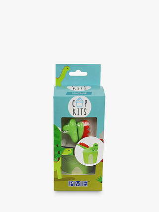 PME Cup Kits Dinosoar Cupcake Decorating Set, Pack of 6, Green