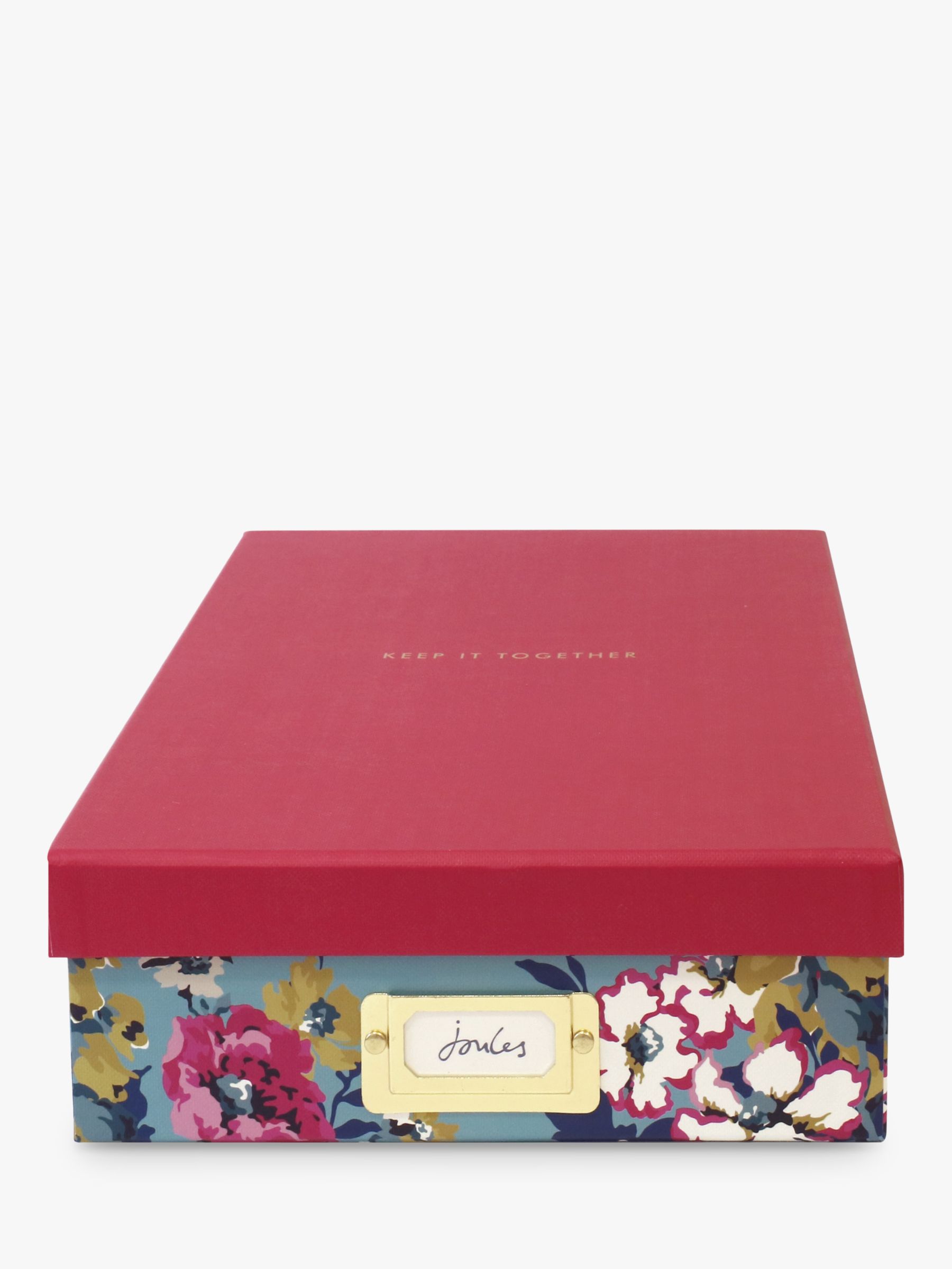 Joules A4 Cambridge Floral File Storage Box at John Lewis & Partners