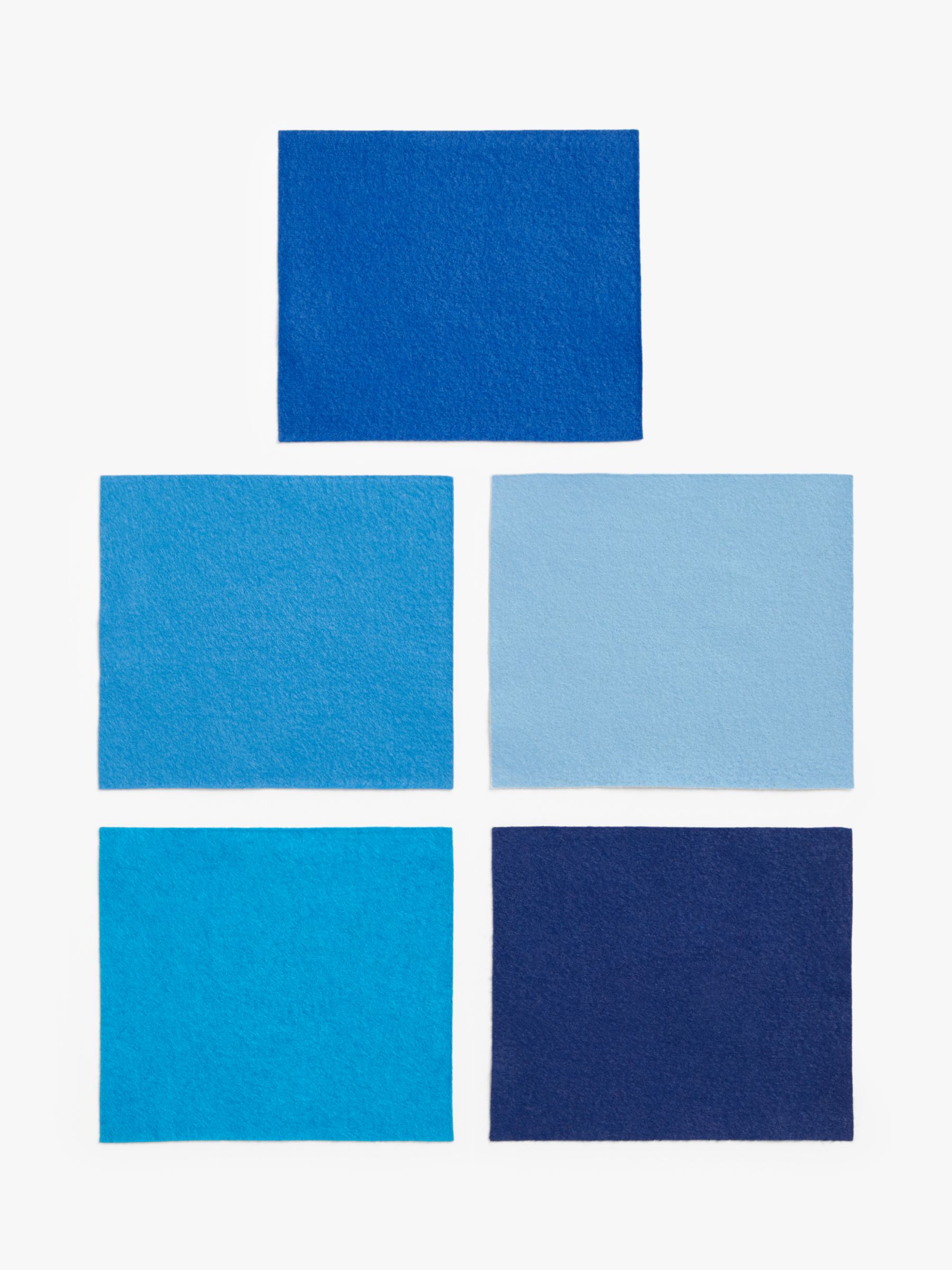 Habico Felt Fabric Square, Pack of 10, Blue