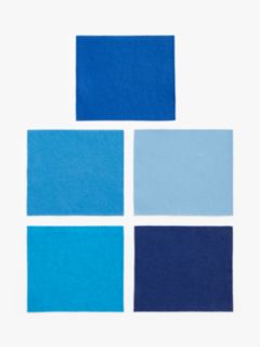 Habico Felt Fabric Square, Pack of 5, Blue