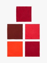 Habico Felt Fabric Square, Pack of 10, Red