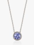 Radley Fountain Road Sterling Silver Austrian Crystal Necklace, Silver/Blue