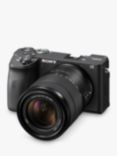 Sony A6600 Compact System Camera with 18-135mm OSS Lens, 4K Ultra HD, 24.2MP, OLED Viewfinder, Wi-Fi, Bluetooth, NFC, 3" Tilting Touch Screen, Black