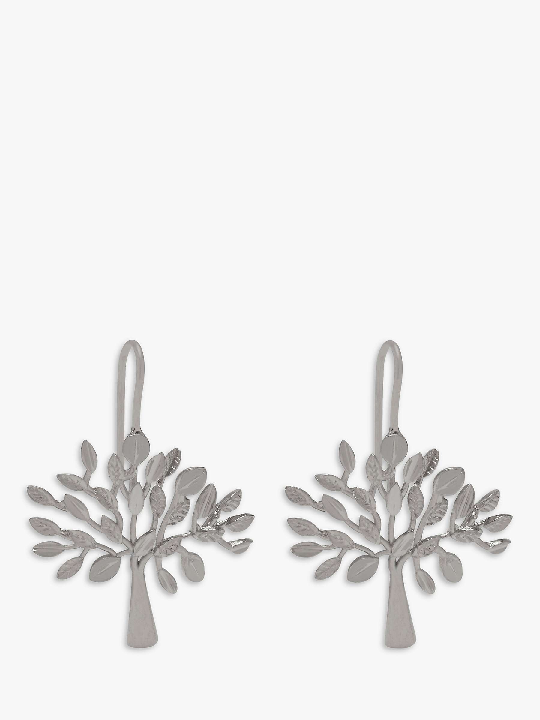 Buy Mulberry Tree Drop Earrings, Silver Online at johnlewis.com