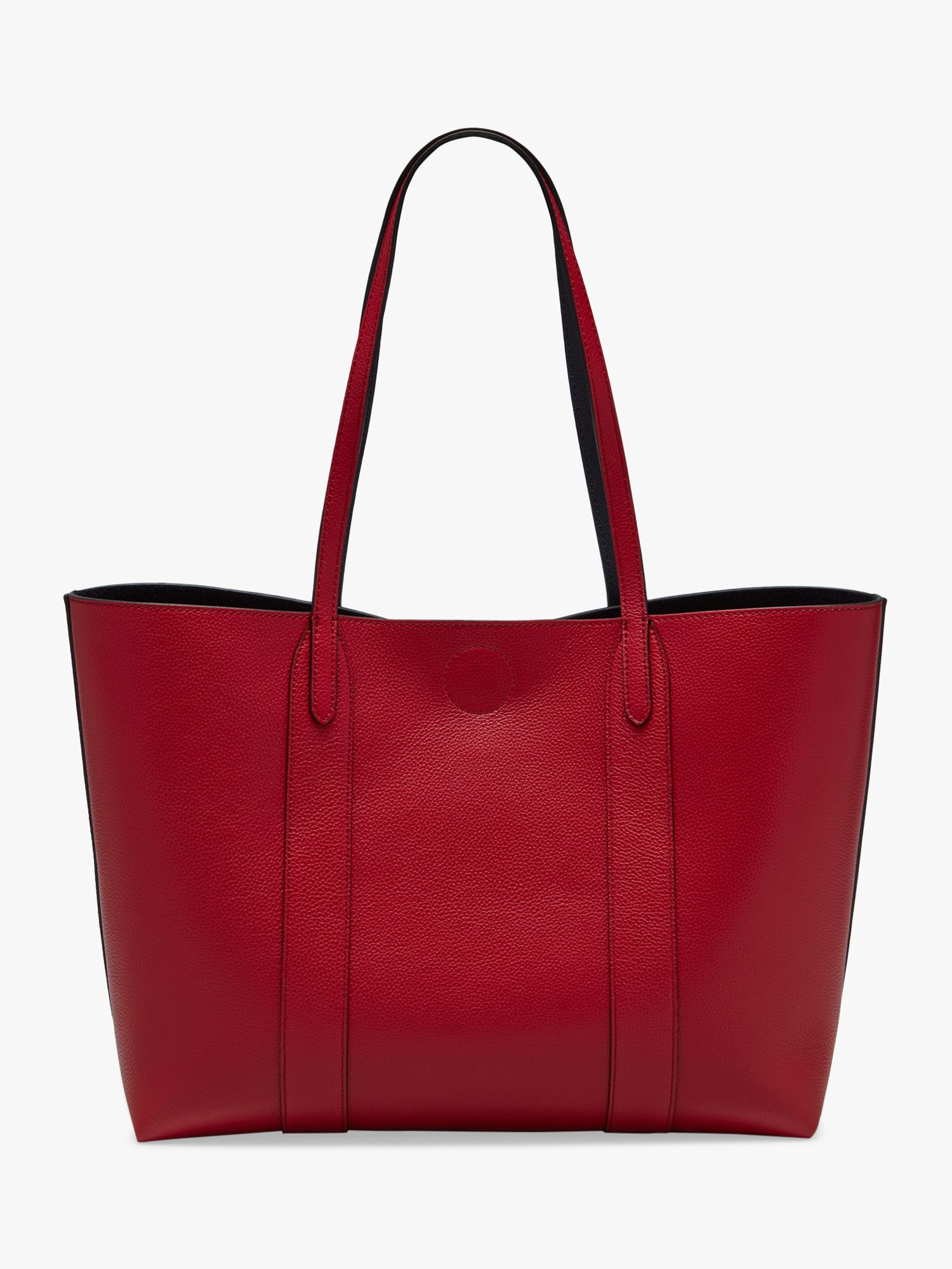 Mulberry Bayswater Small Classic Grain Leather Tote Bag, Scarlet at John Lewis & Partners