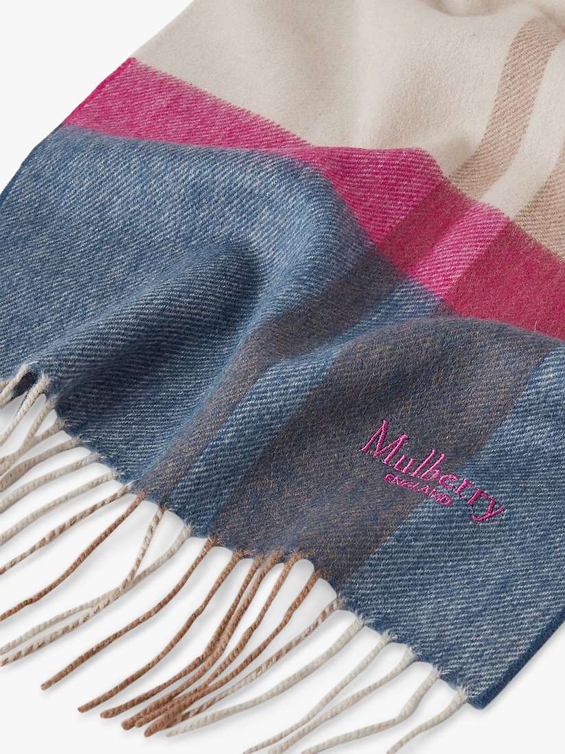 Buy Mulberry Check Cashmere Blend Scarf Online at johnlewis.com