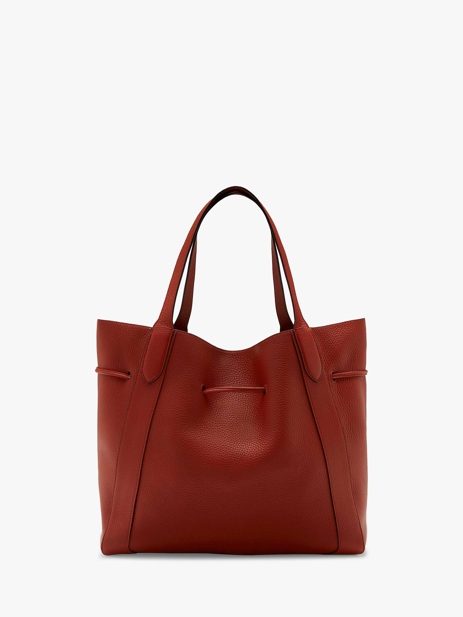 Mulberry Millie Heavy Grain Leather Tote Bag, Rust at John Lewis & Partners