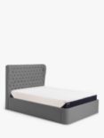 TEMPUR® Button Ottoman Storage Upholstered Bed Frame, King Size, Charcoal