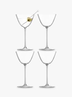 LSA International Borough Martini Glasses, Set of 4, 195ml, Clear