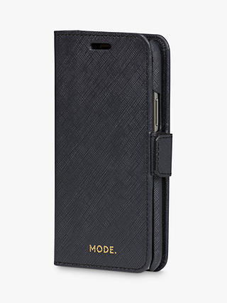 MODE New York Leather dbramante1928 Folio/Cradle Case for iPhone 11 Pro, Night Black