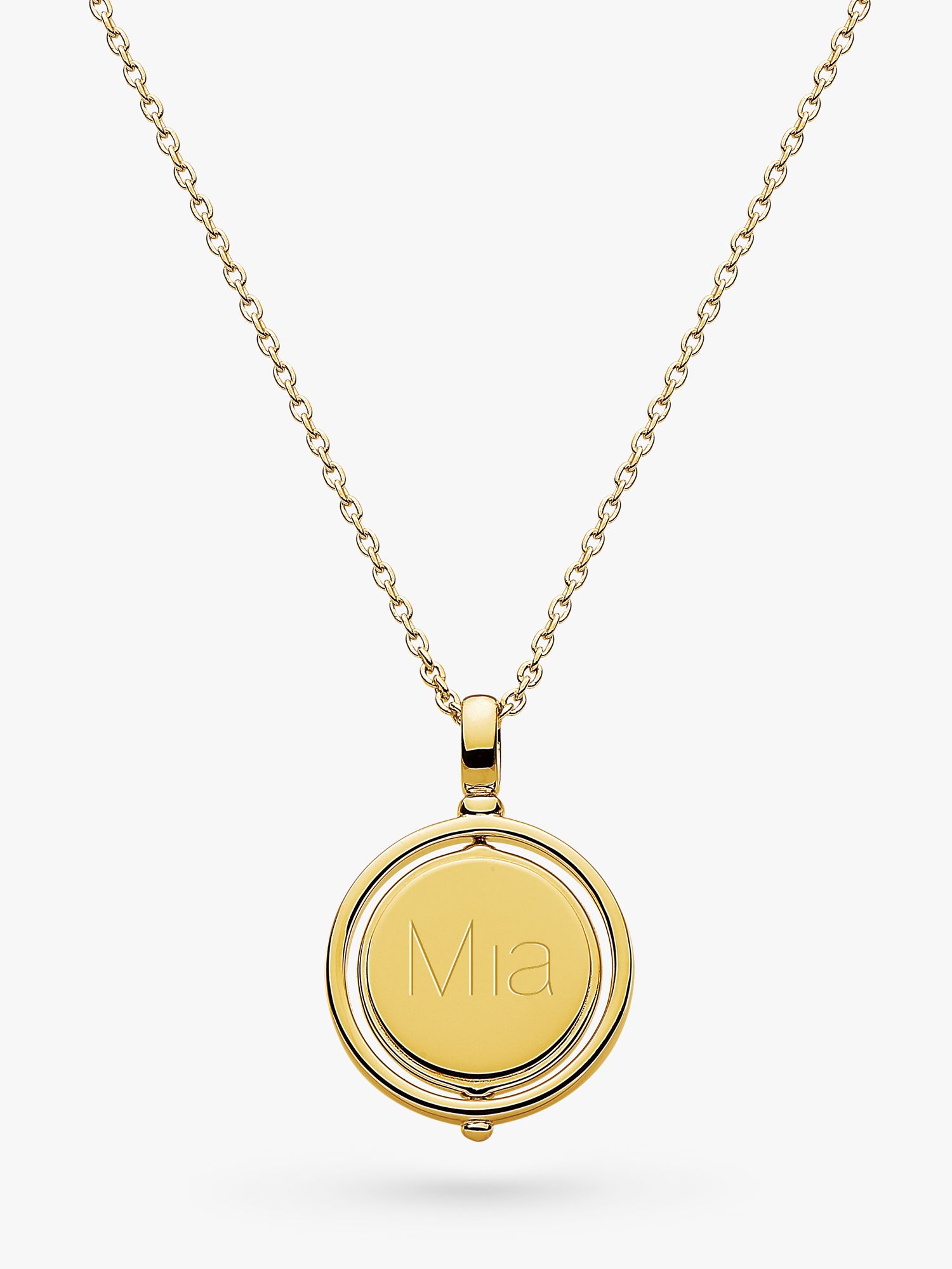 Buy Kit Heath Personalised Spinning Round Pendant Necklace Online at johnlewis.com