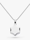 Kit Heath Personalised Hexagonal Pendant Necklace, Silver