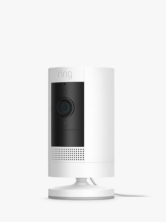 Ring Stick Up Cam Smart Security Camera with Built-in Wi-Fi, Wired, White